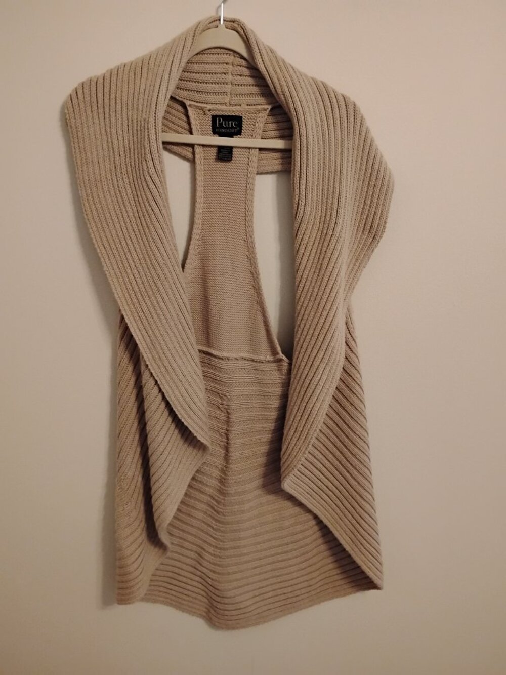 EUC Pure Handknit 100% Cotton Sleeveless Cardigan - Picture 5 of 5